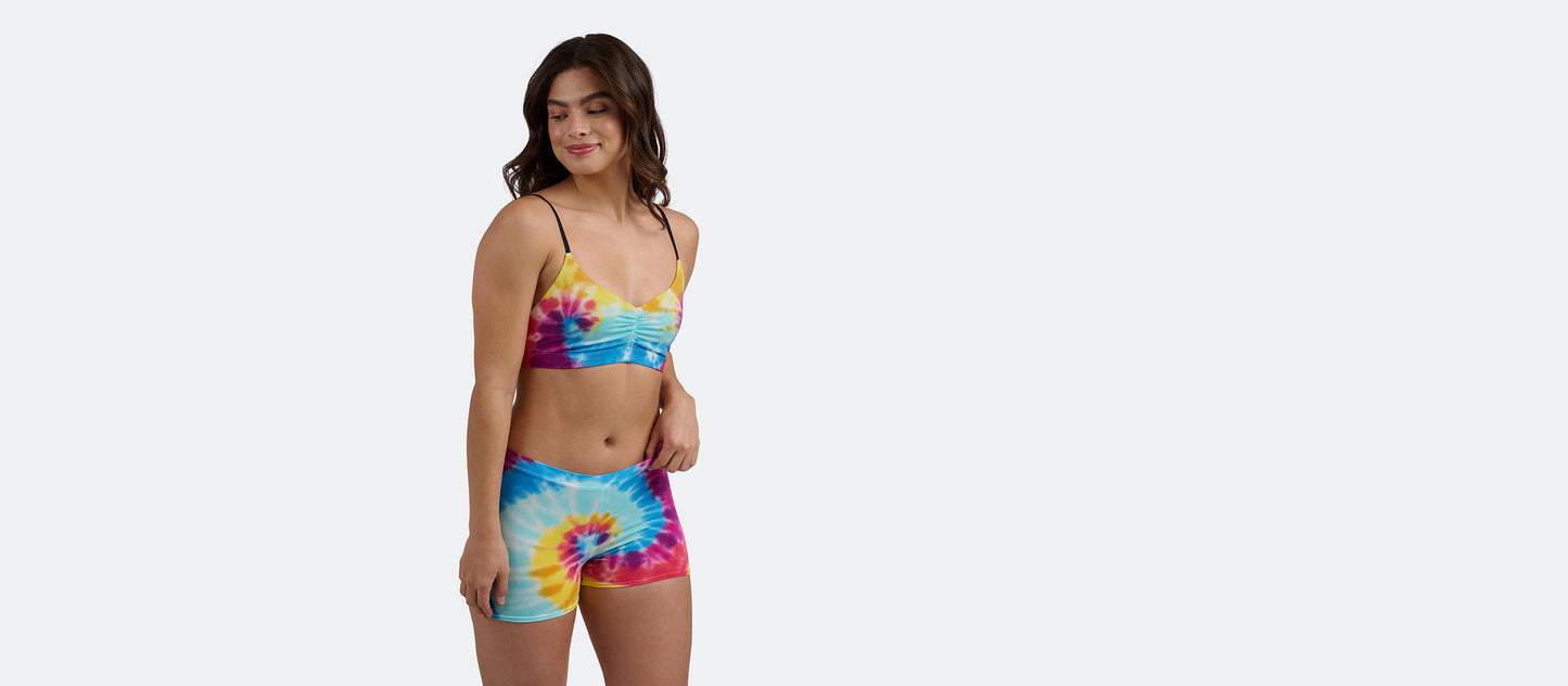 UltraModal™ FeelFree Ruched Bralette | Rainbow Tie Dye