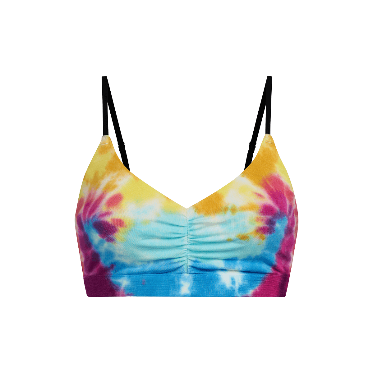 UltraModal™ FeelFree Ruched Bralette | Rainbow Tie Dye
