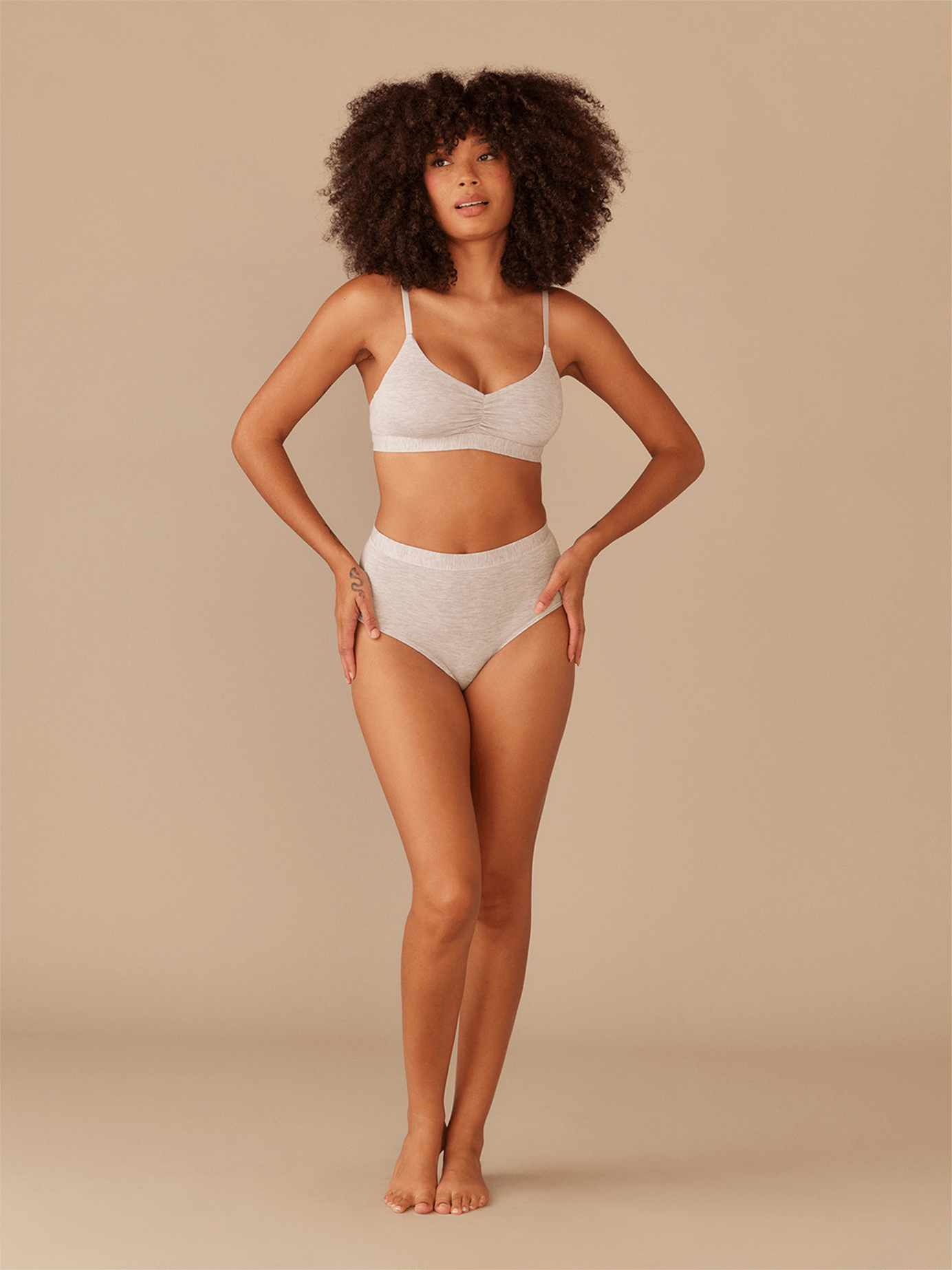 UltraModal™ FeelFree Ruched Bralette | Heather Grey/Heather Grey