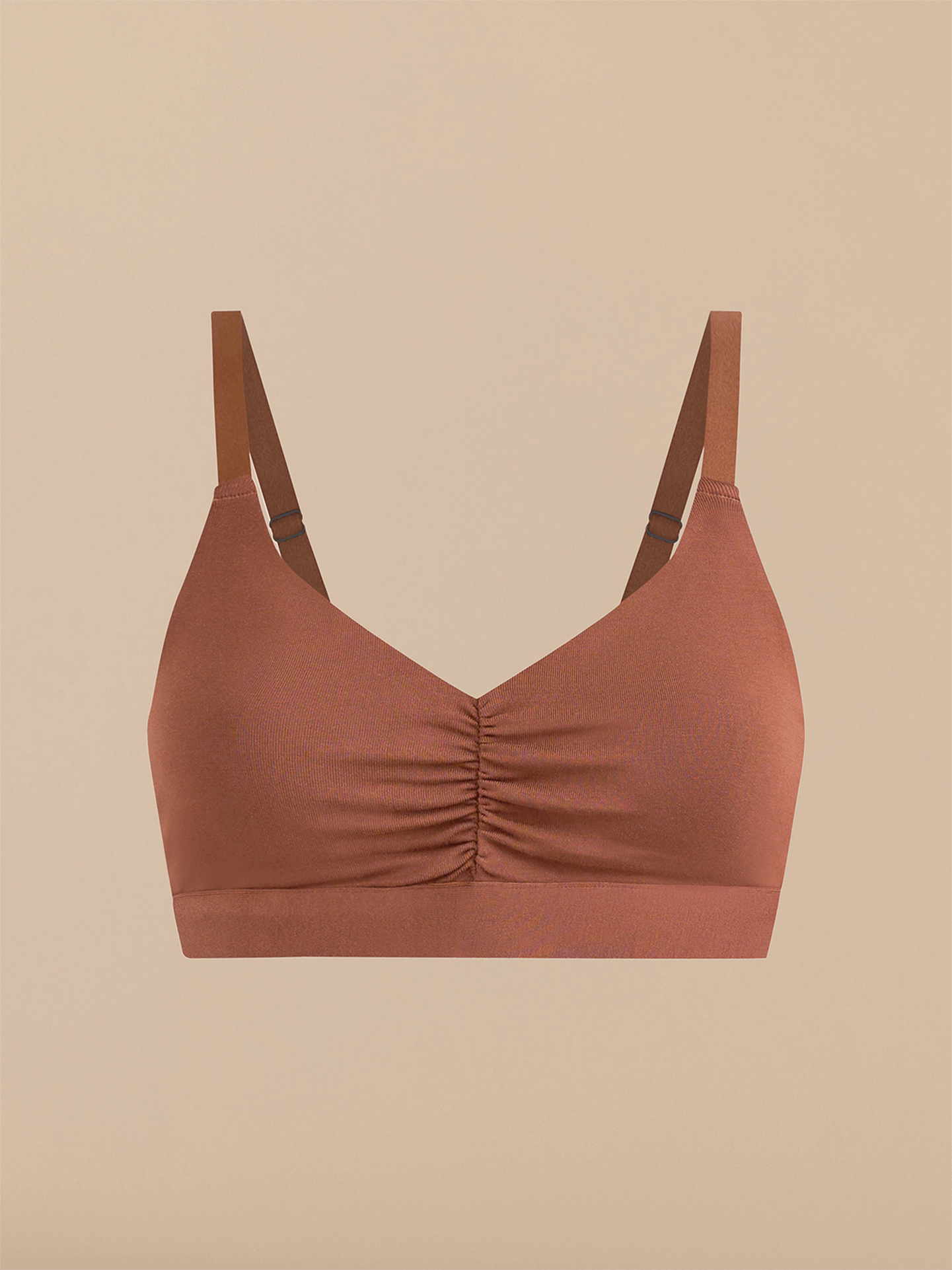 Curvy UltraModal™ FeelFree Ruched Bralette | Cedar Wood/Cedar Wood