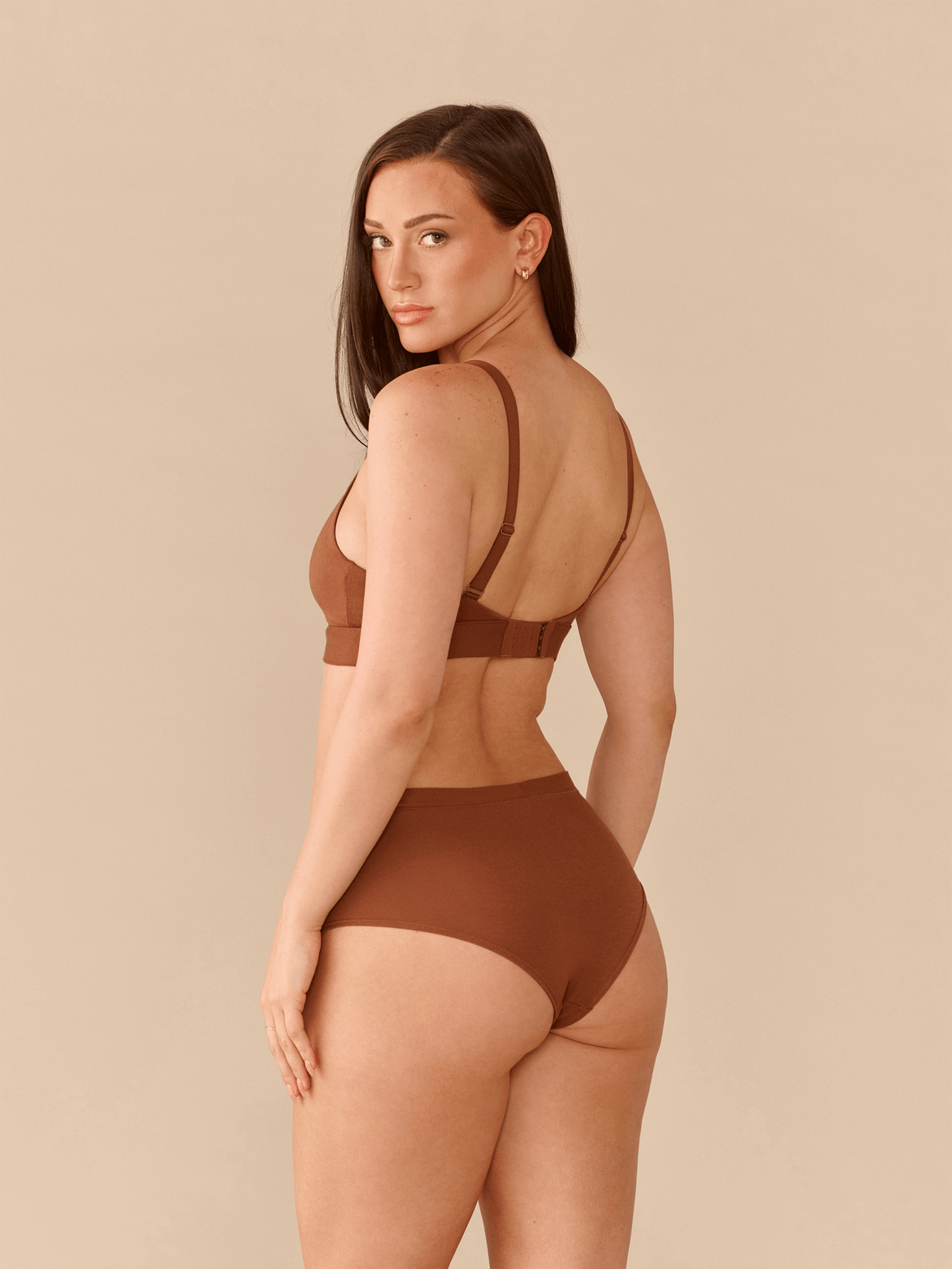 Curvy UltraModal™ FeelFree Ruched Bralette | Cedar Wood/Cedar Wood