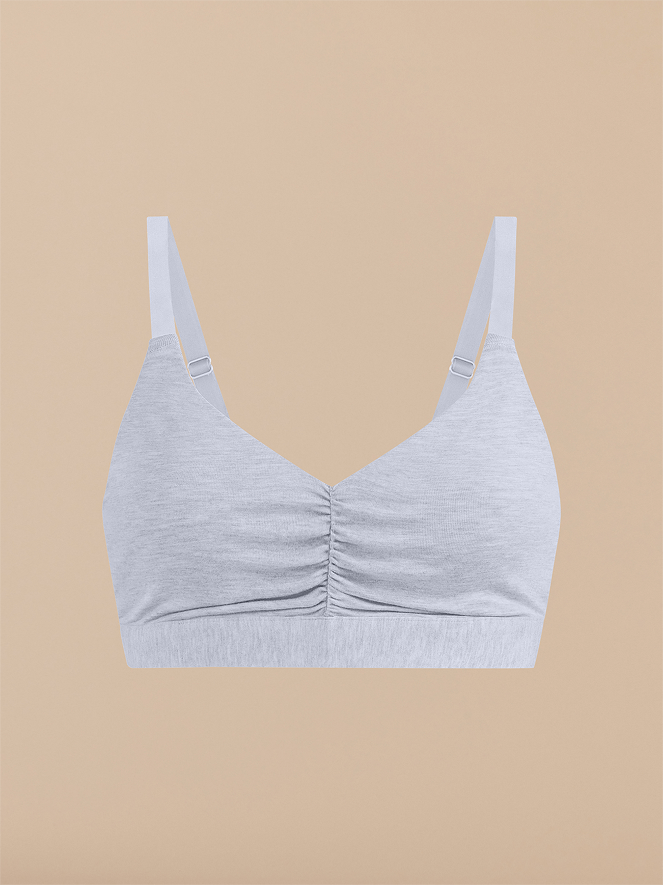 Curvy UltraModal™ FeelFree Ruched Bralette | Heather Grey/Heather Grey