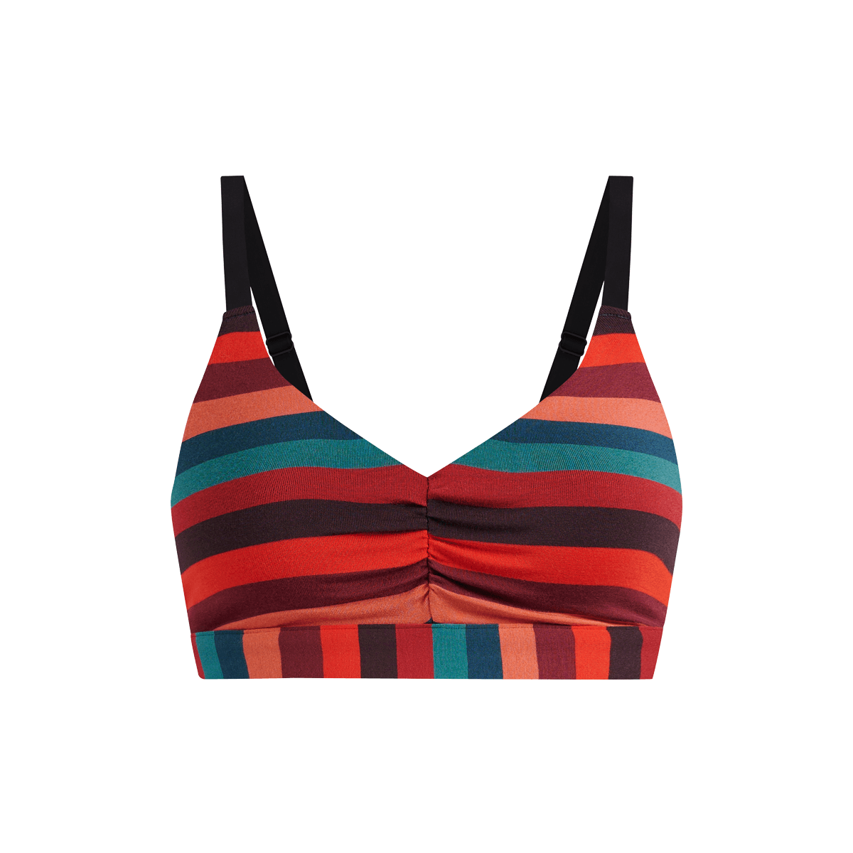 Curvy UltraModal™ FeelFree Ruched Bralette | Bright Stripes