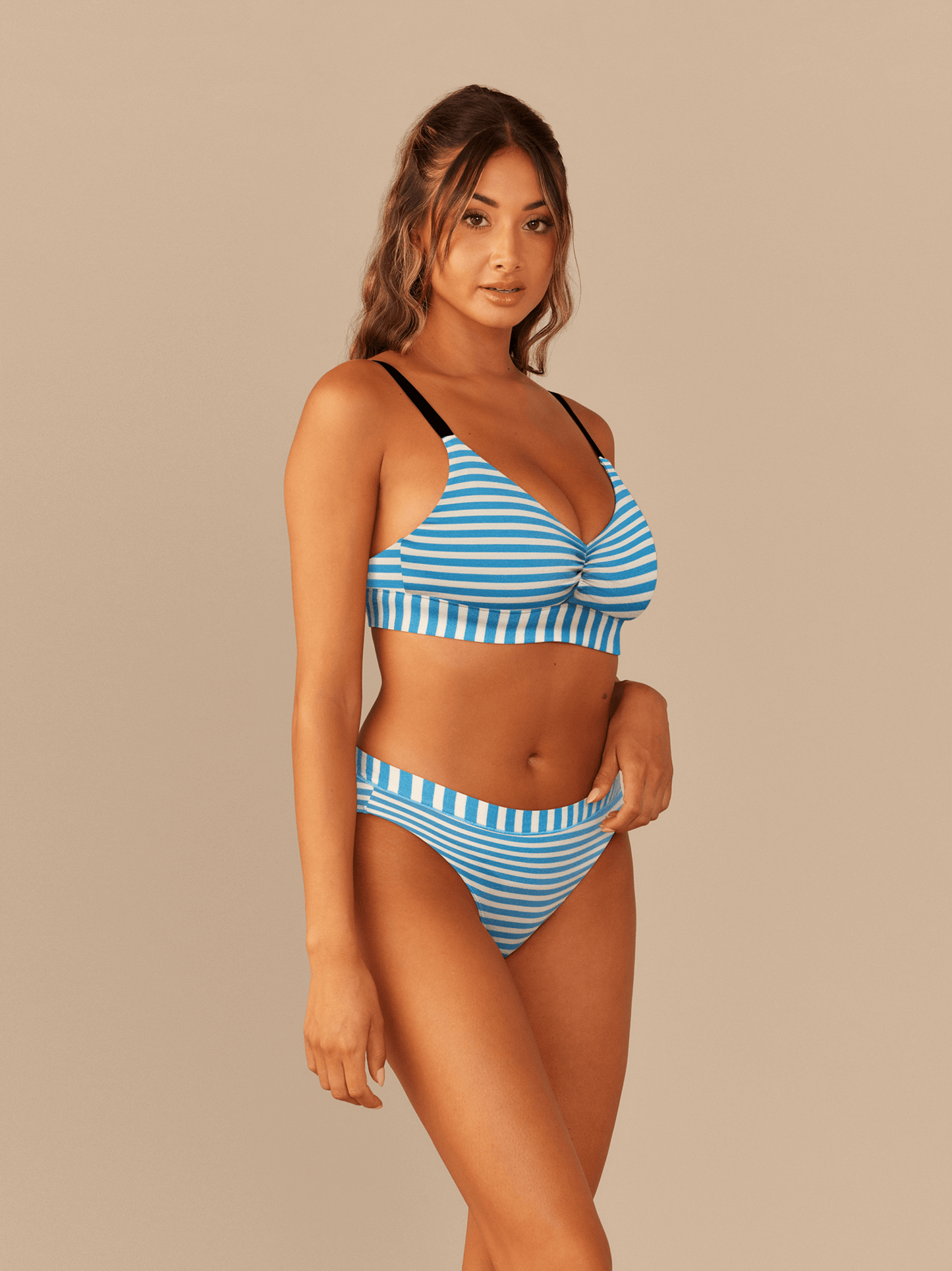 Curvy UltraModal™ FeelFree Ruched Bralette | Amalfi Stripes