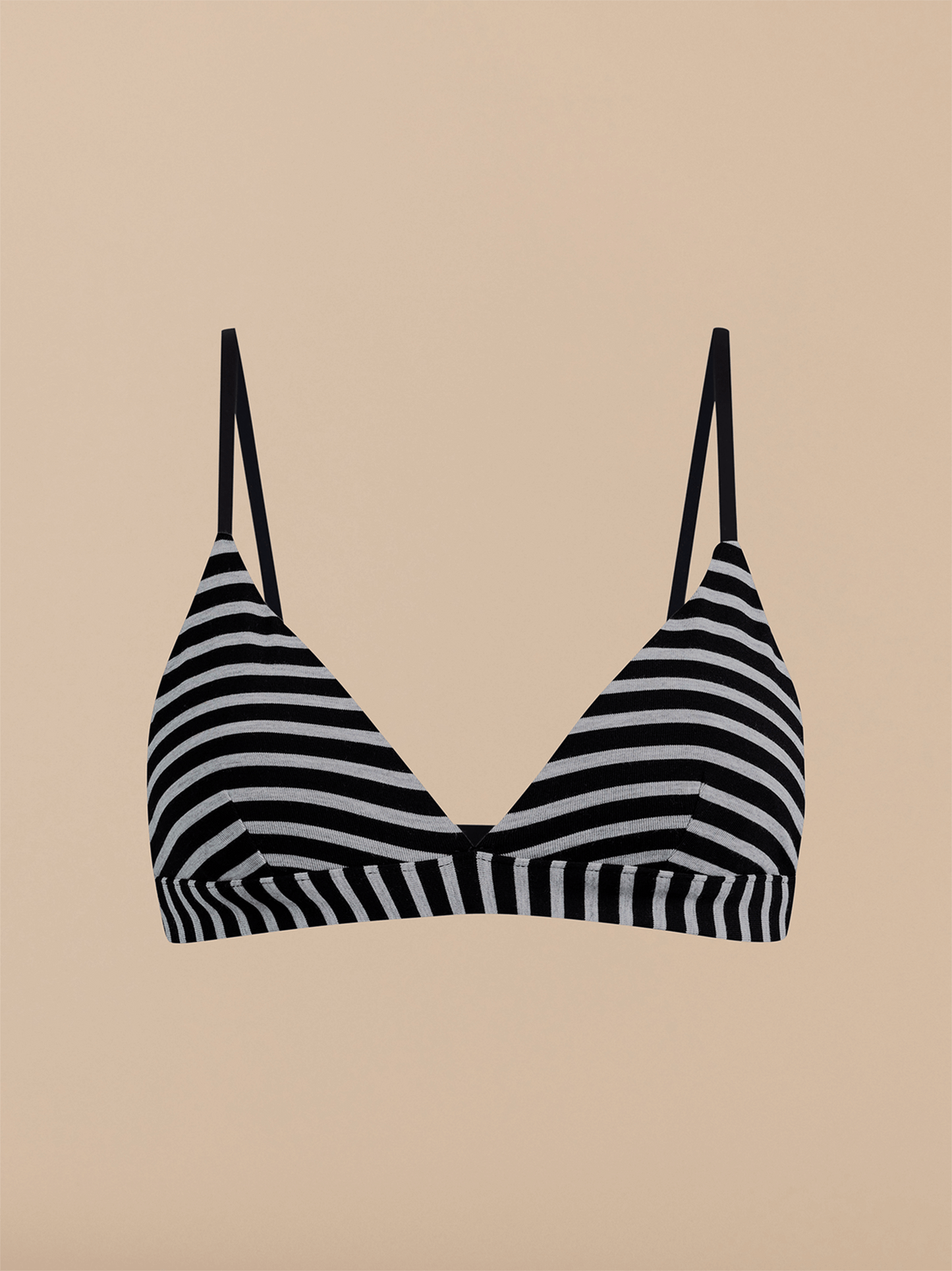 UltraModal™ FeelFree Triangle Bralette | Heather Grey Stripes