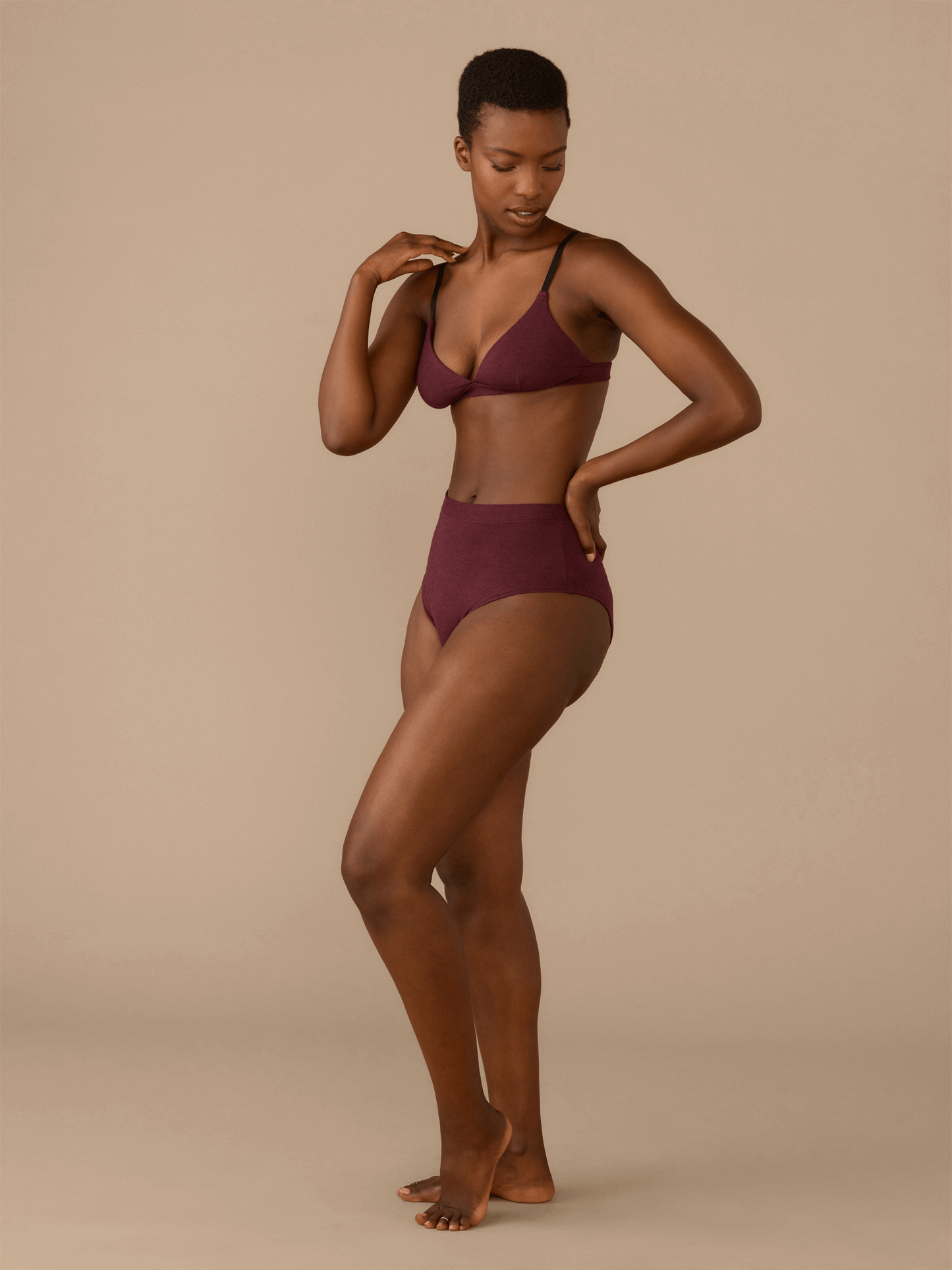 UltraModal™ FeelFree Triangle Bralette | Heather Wine