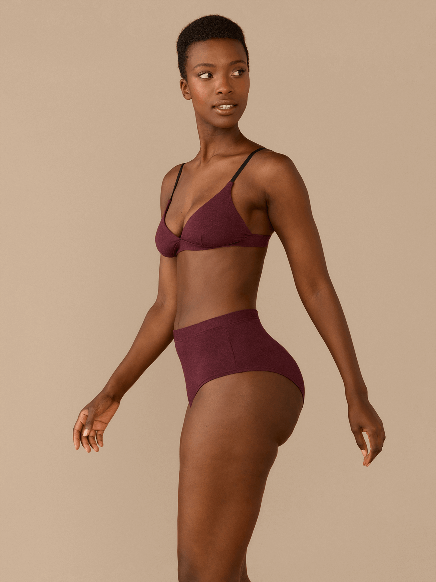 UltraModal™ FeelFree Triangle Bralette | Heather Wine
