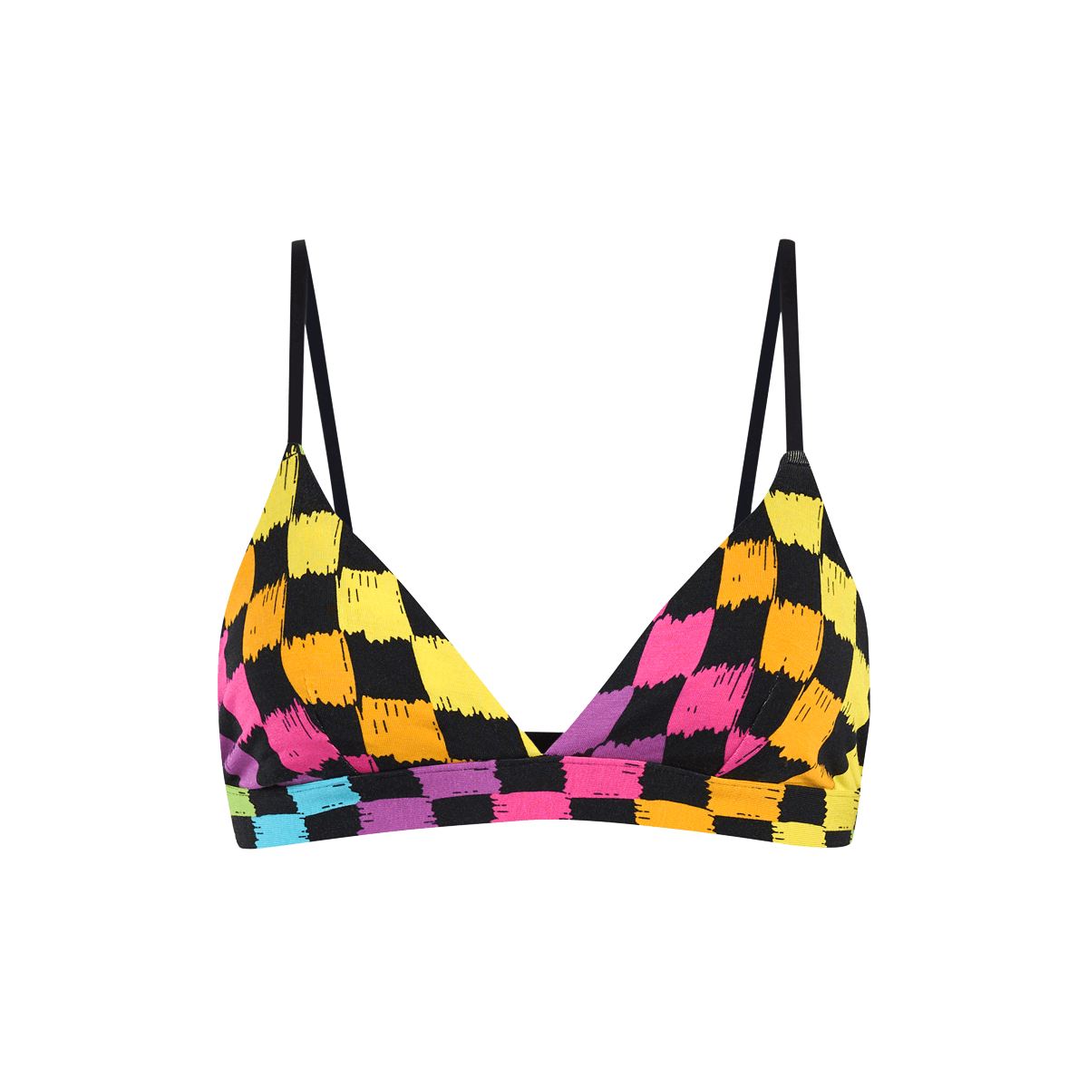UltraModal™ FeelFree Triangle Bralette | Rainbow Check