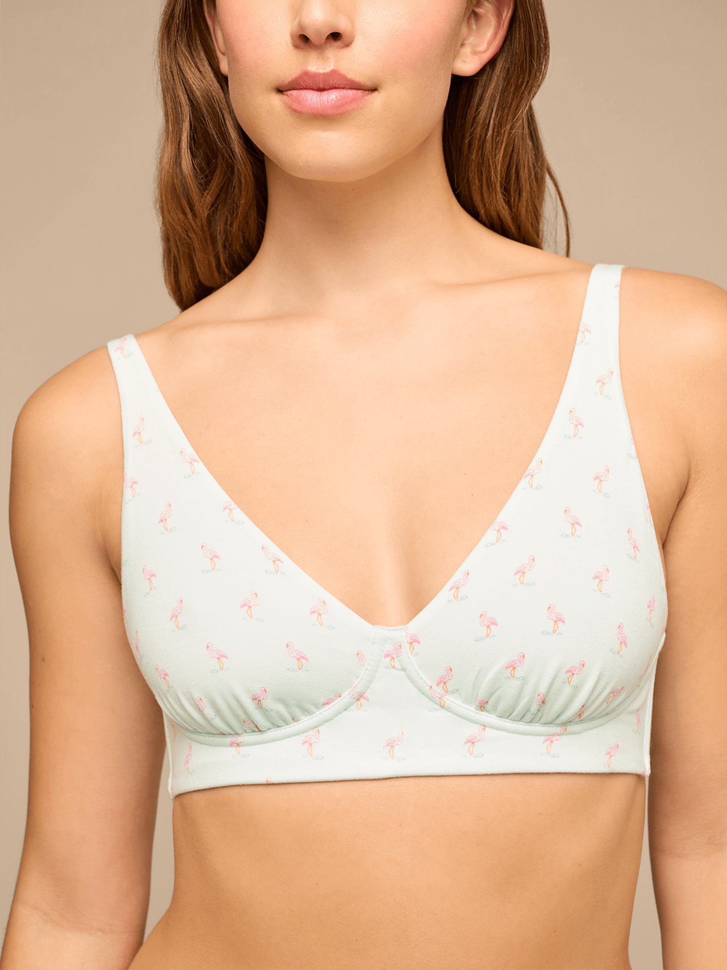 UltraModal™ FeelFree Longline Bralette | Blue Flamingos