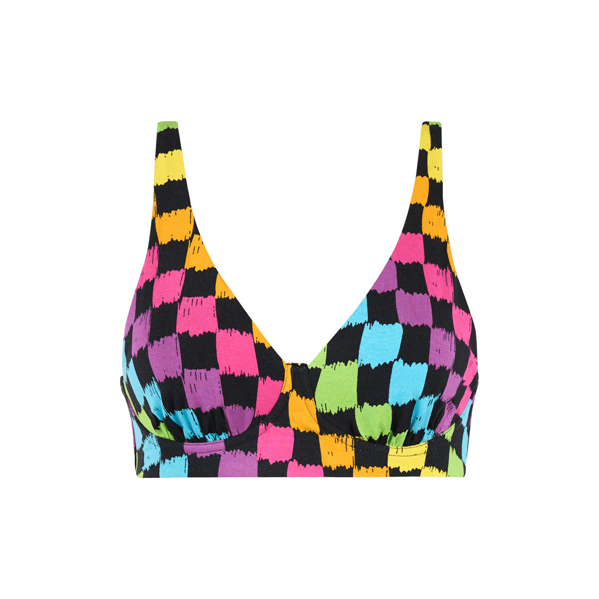 UltraModal™ FeelFree Longline Bralette | Rainbow Check