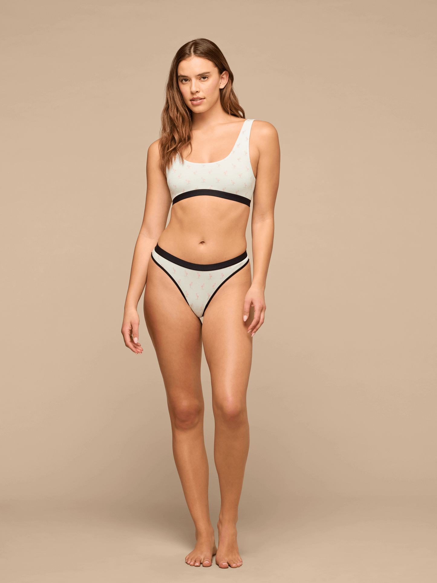 UltraModal™ Core Scoop Bralette | Blue Flamingos