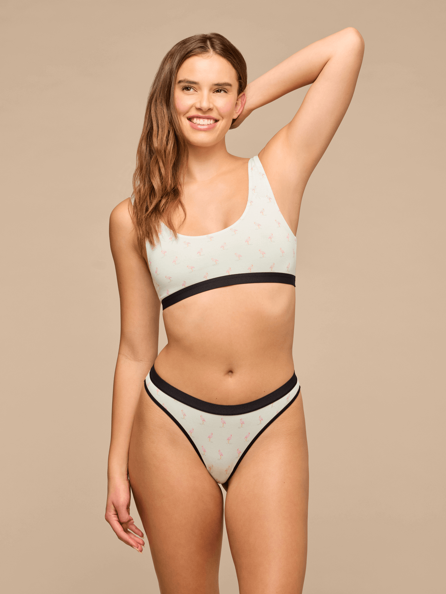 UltraModal™ Core Scoop Bralette | Blue Flamingos