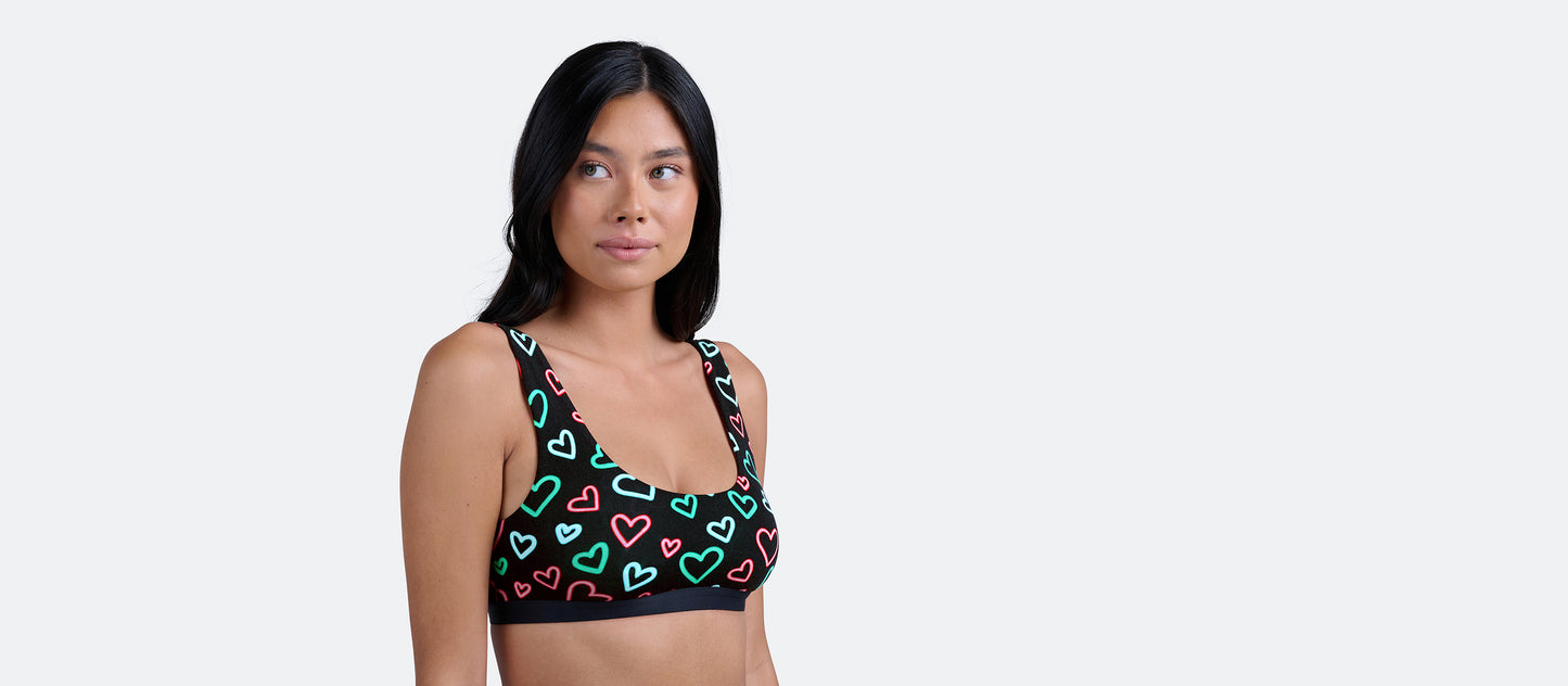 UltraModal™ Core Scoop Bralette | Electric Hearts