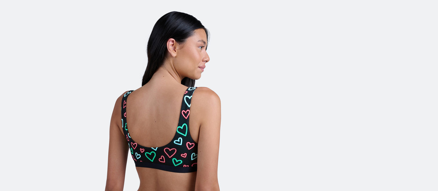 UltraModal™ Core Scoop Bralette | Electric Hearts