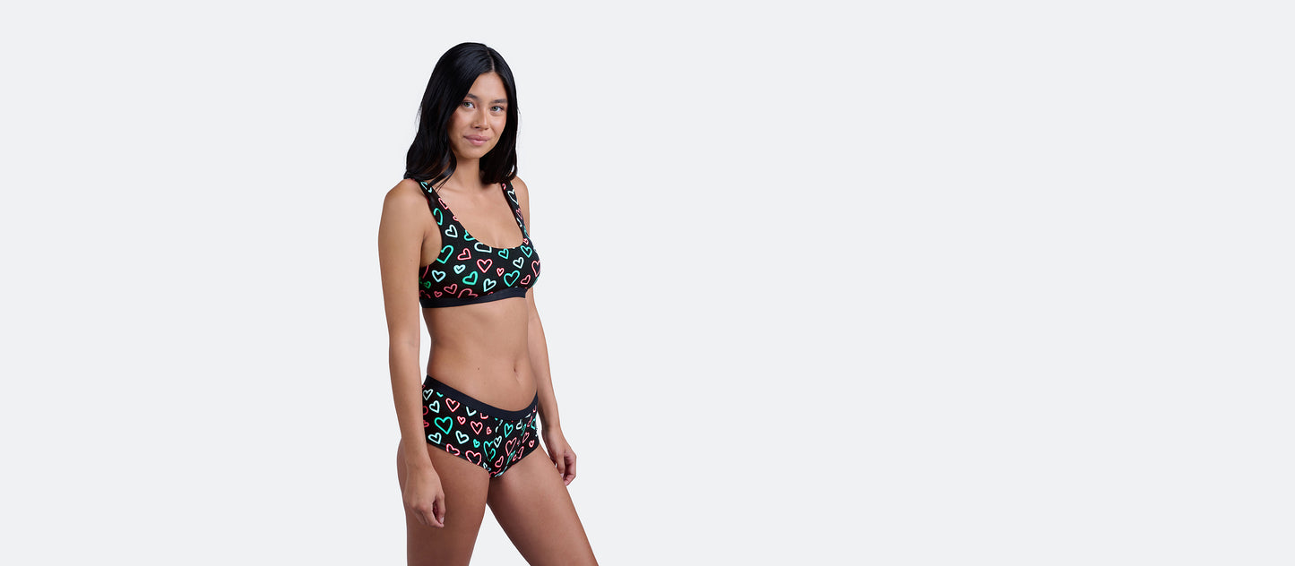 UltraModal™ Core Scoop Bralette | Electric Hearts