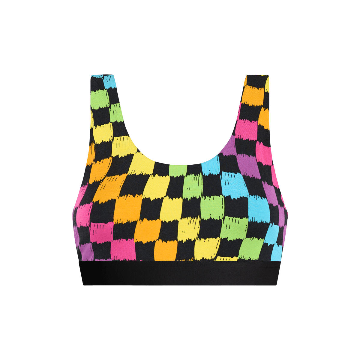 Curvy UltraModal™ Core Scoop Bralette | Rainbow Check