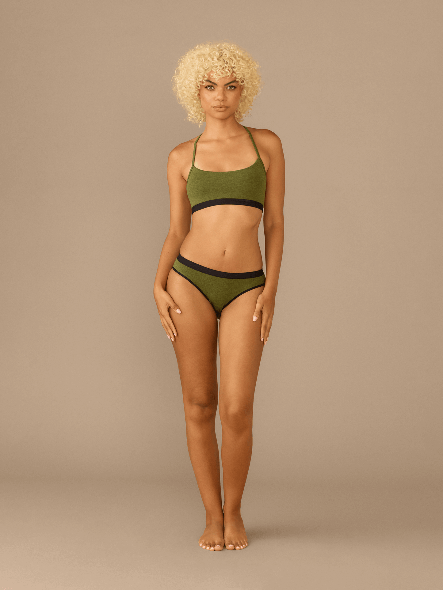 UltraModal™ Core T-Back Bralette | Heather Olive