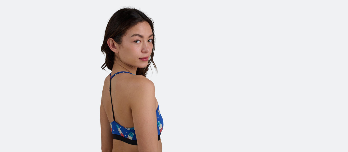 UltraModal™ Core T-Back Bralette | Patriotic Pops