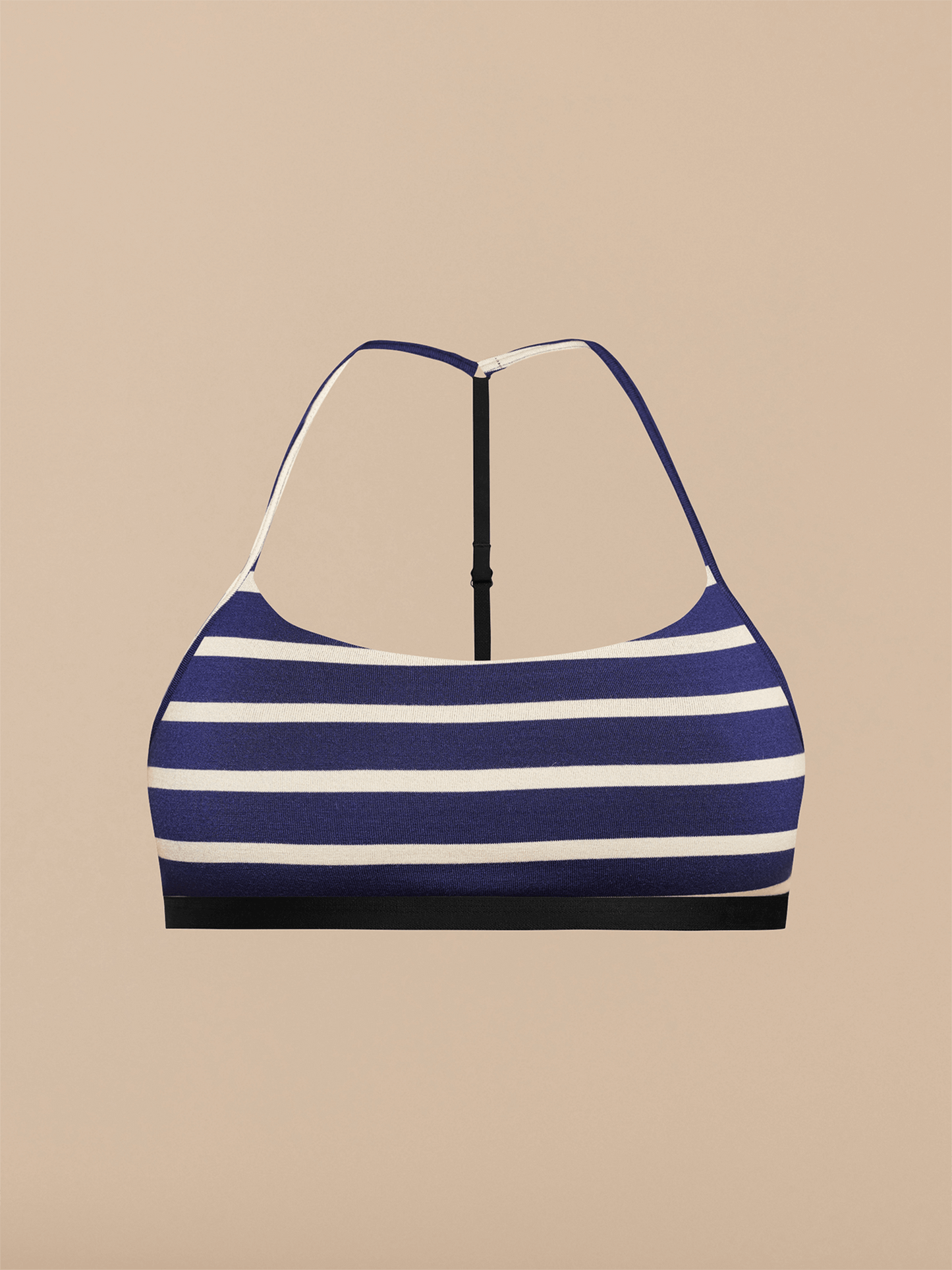UltraModal™ Core T-Back Bralette | Navy Stripes