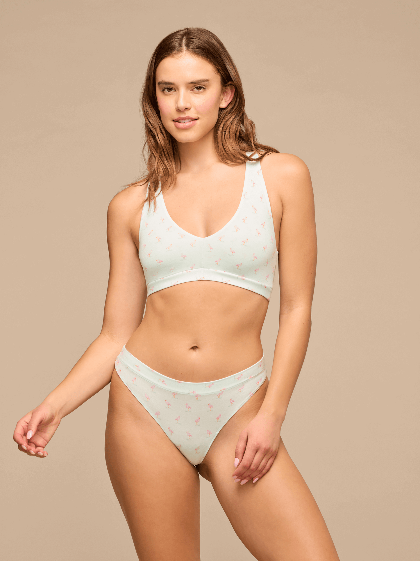 UltraModal™ FeelFree Racerback Bralette | Blue Flamingos