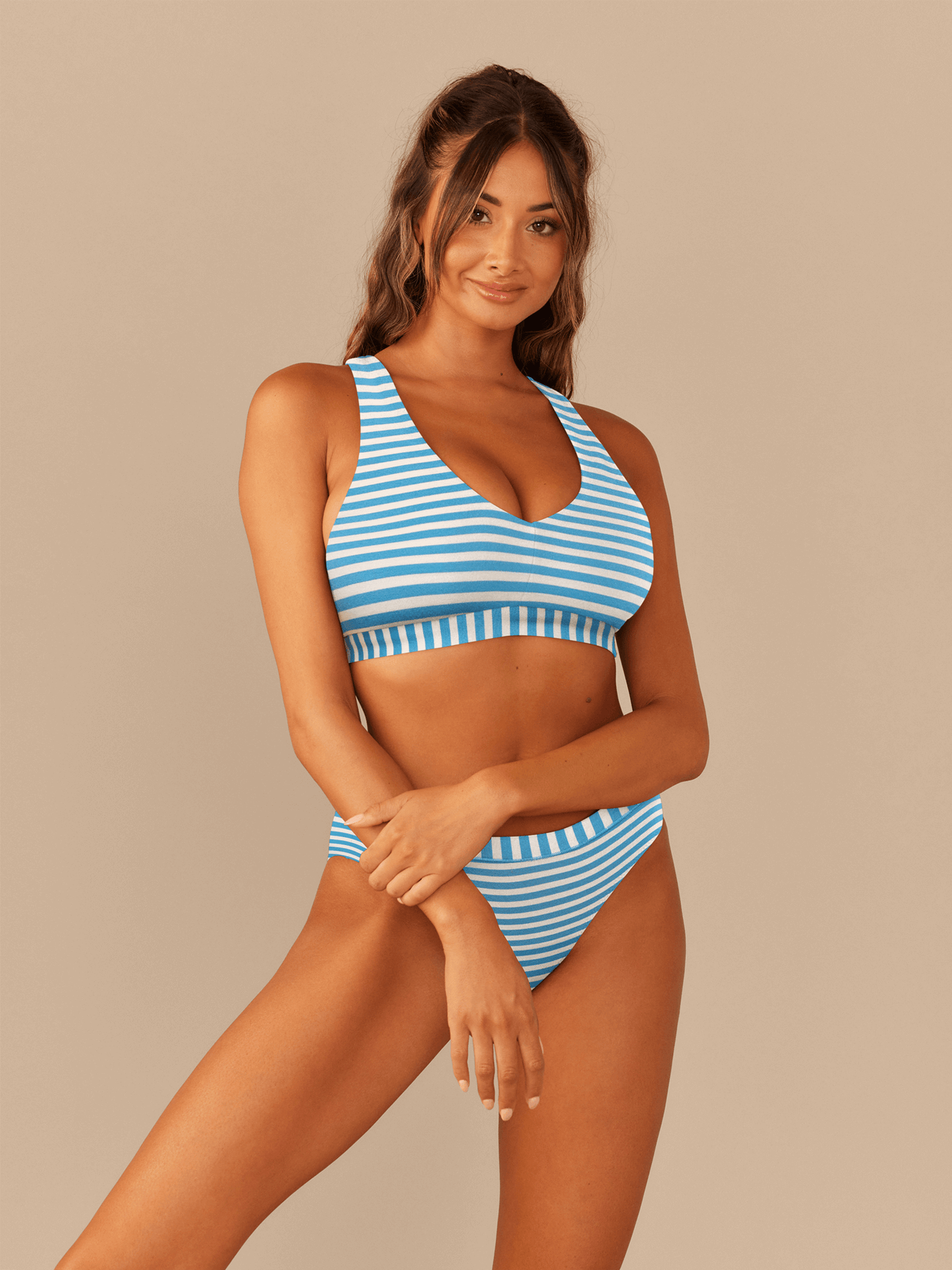 Curvy UltraModal™ FeelFree Racerback Bralette | Amalfi Stripes