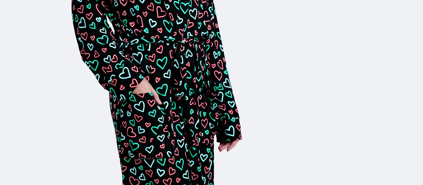 UltraModal™ Hooded Robe - Unisex | Electric Hearts