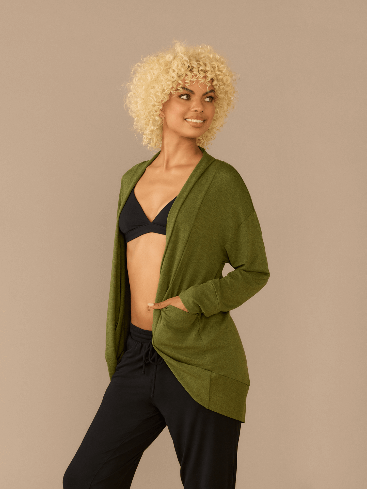 UltraModal™ Cocoon Cardigan | Heather Olive