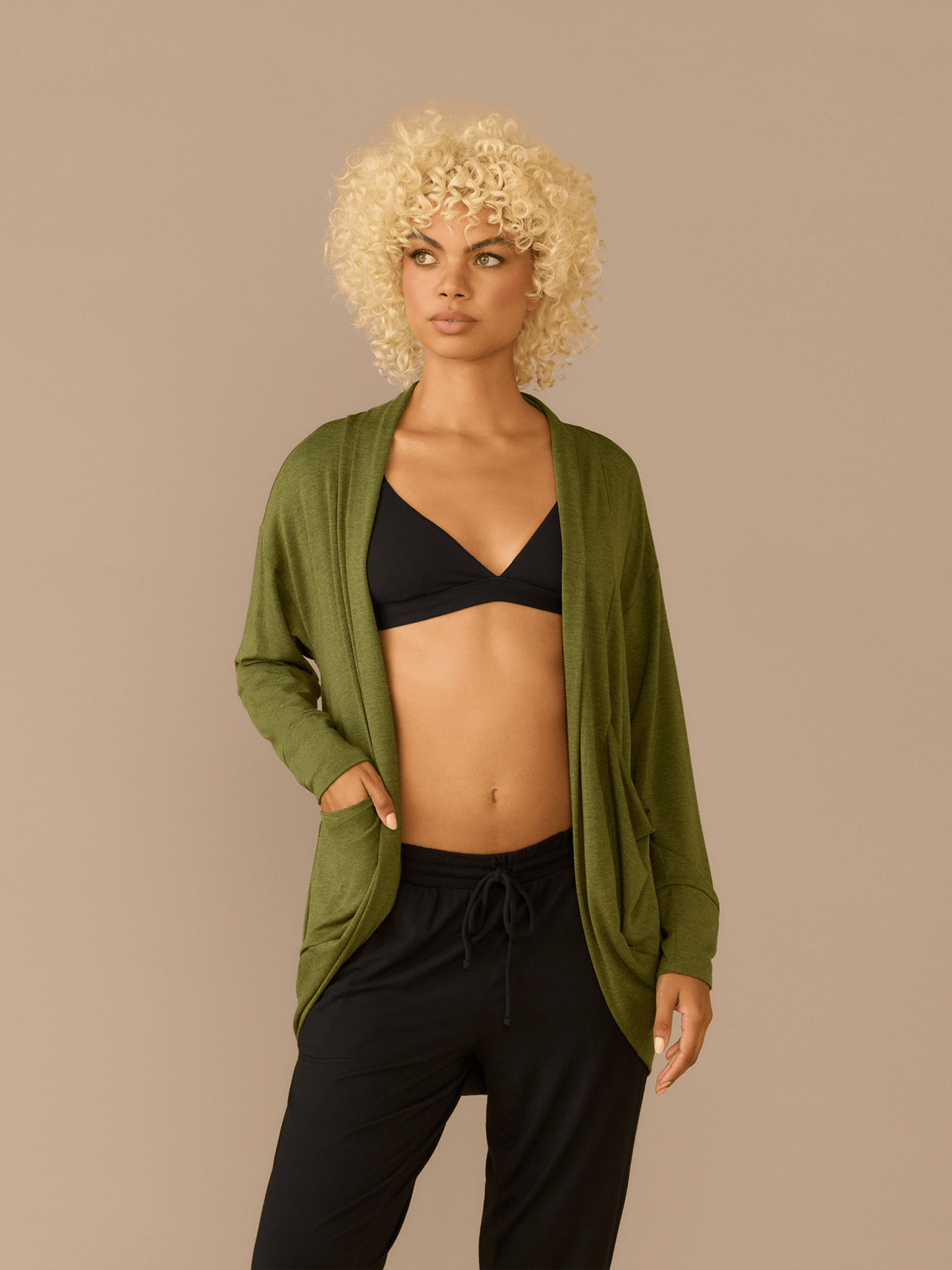 UltraModal™ Cocoon Cardigan | Heather Olive