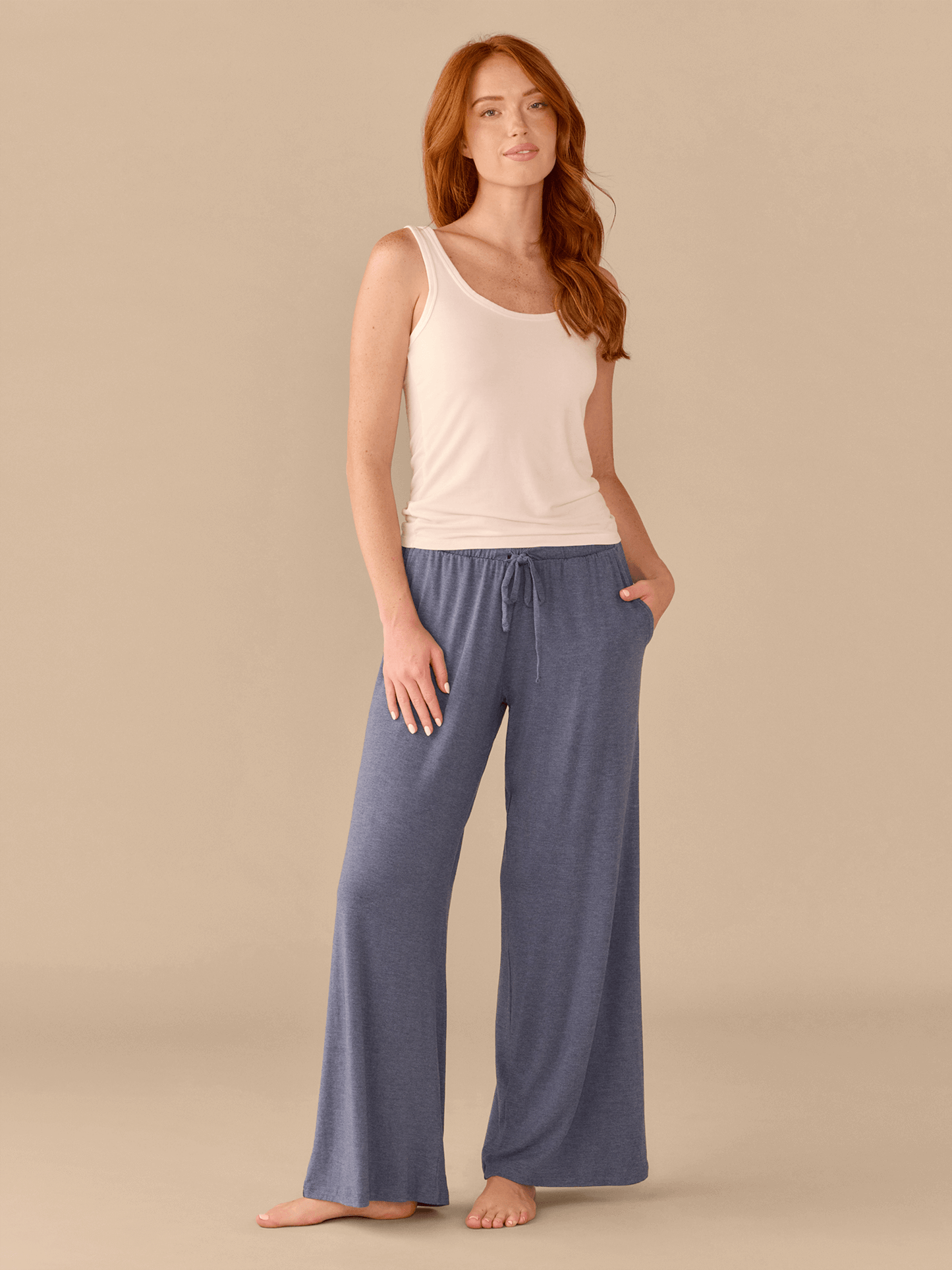 UltraModal™ Wide Leg Lounge Pant | Heather Navy