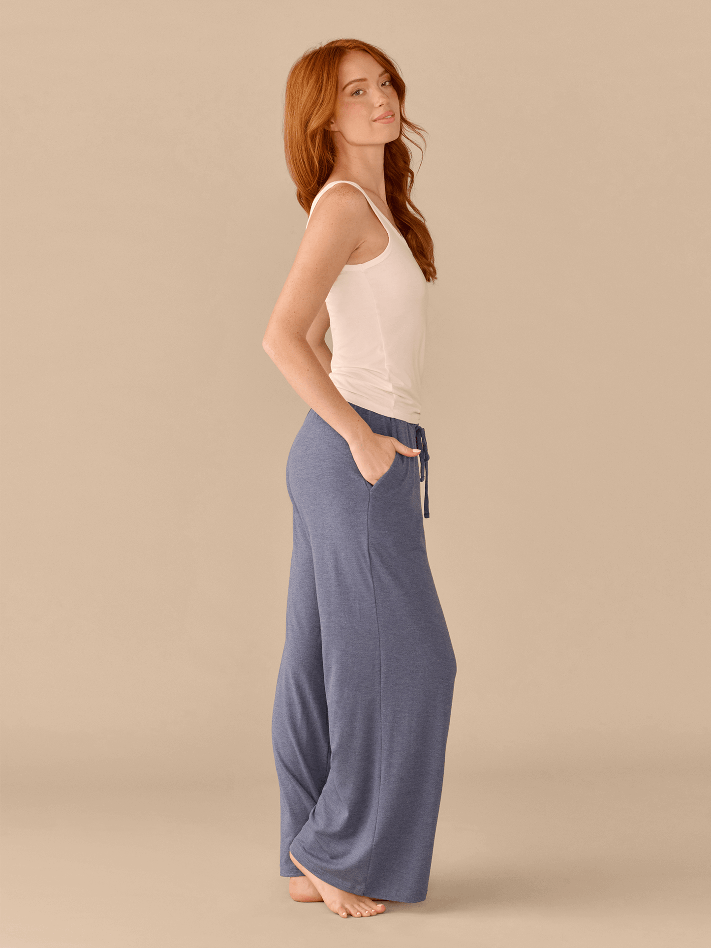 UltraModal™ Wide Leg Lounge Pant | Heather Navy