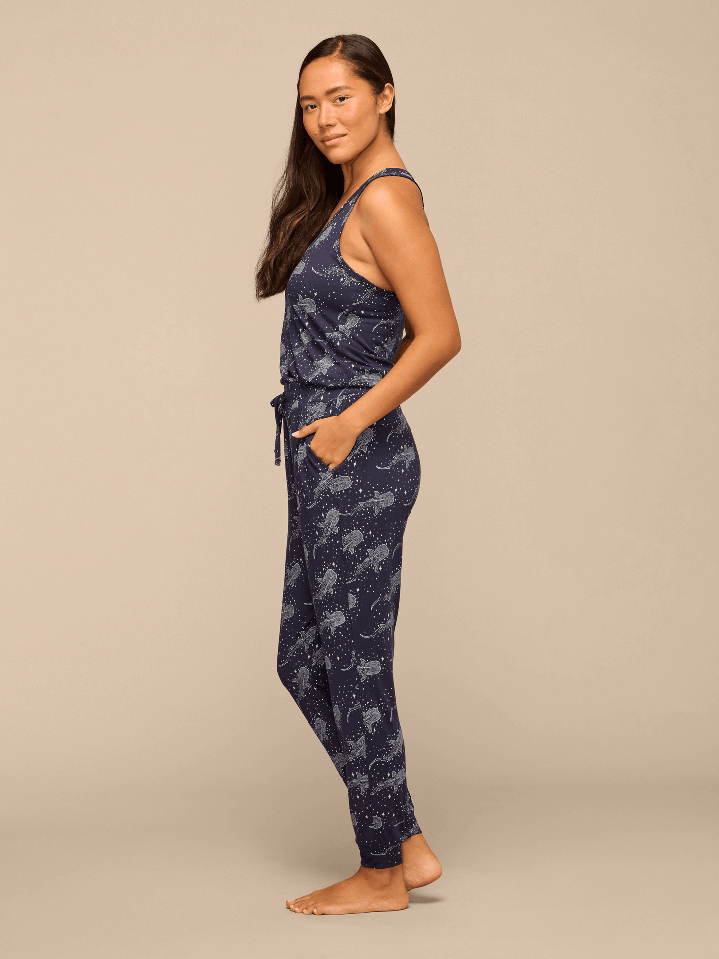 UltraModal™ V-Neck Jumpsuit | Starry Sharks