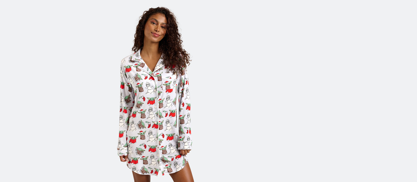 UltraModal™ Button Down PJ Dress | Gift of Grogu