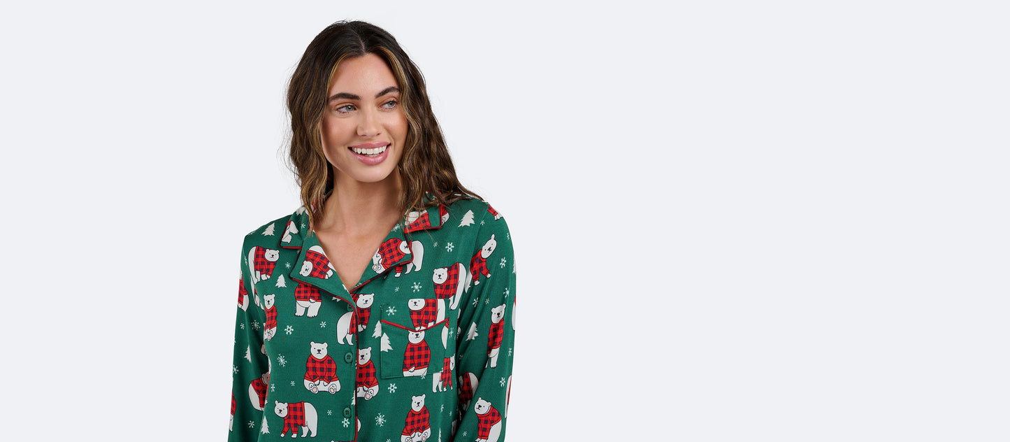 UltraModal™ Longsleeve PJ Set - Women's | Cozy Bears
