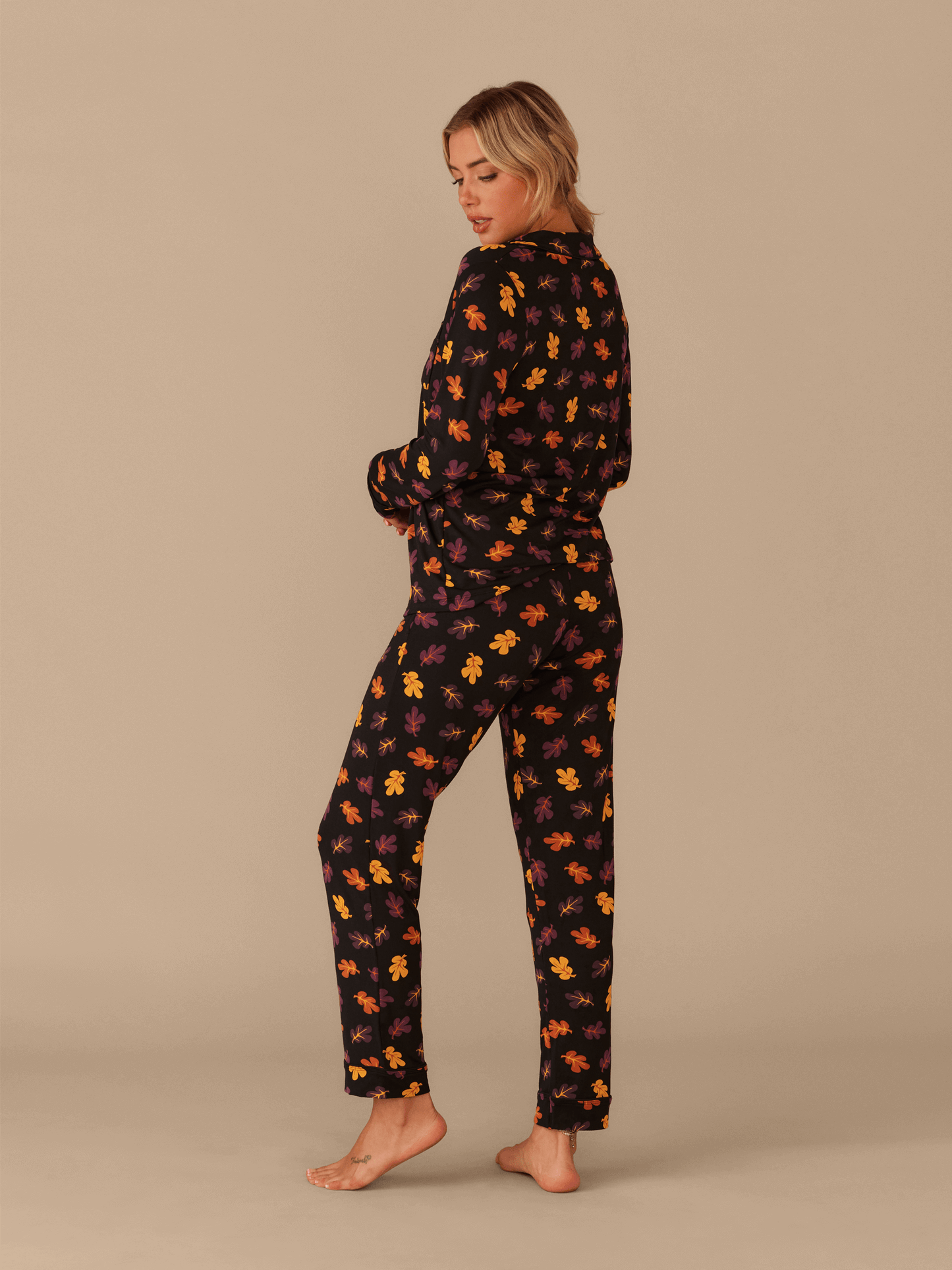 UltraModal™ Long Sleeve PJ Set - Women's | Fall Leaves