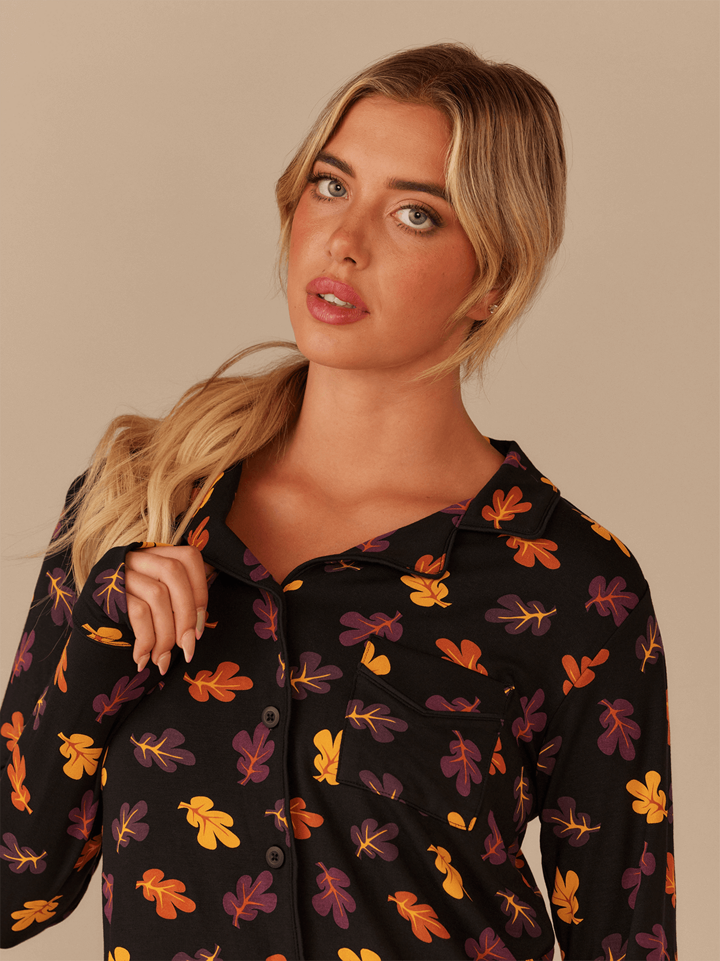 UltraModal™ Long Sleeve PJ Set - Women's | Fall Leaves