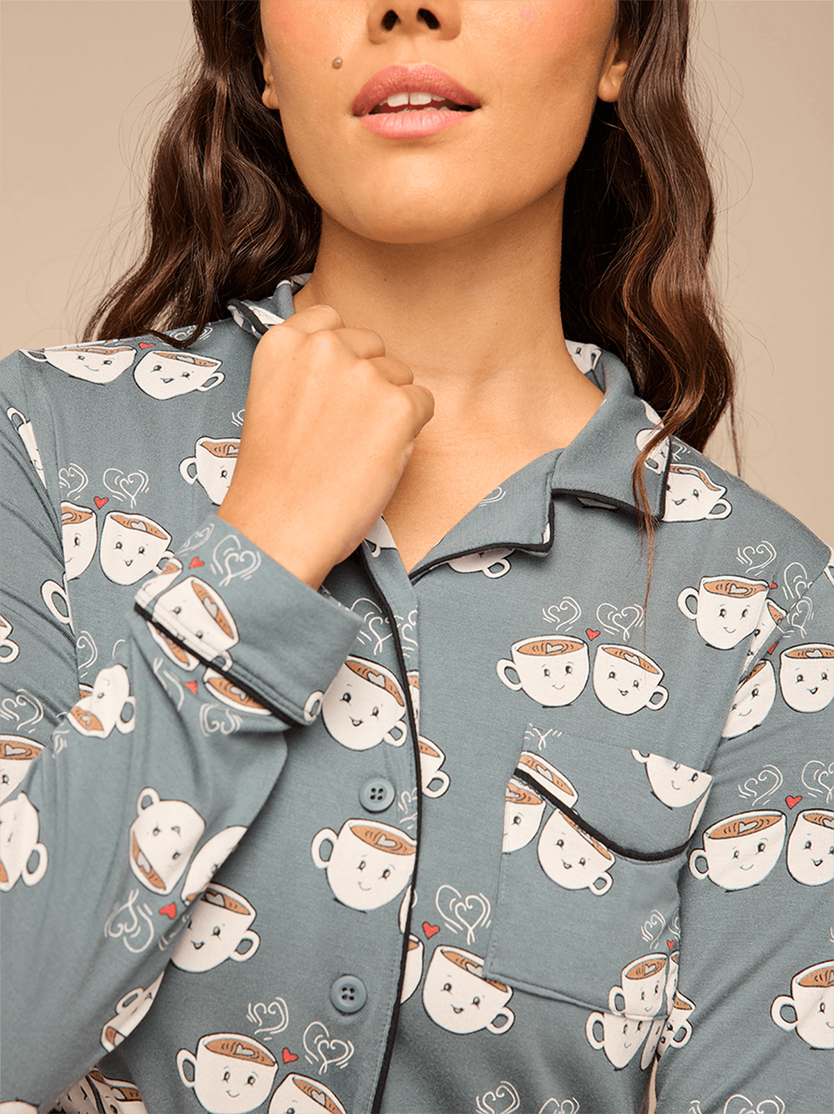 UltraModal™ Longsleeve PJ Set - Women's | Love You A Latte