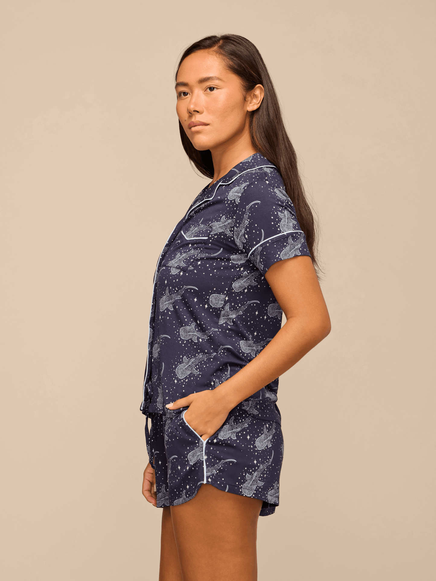 UltraModal™ Shortsleeve PJ Set - Women's | Starry Sharks