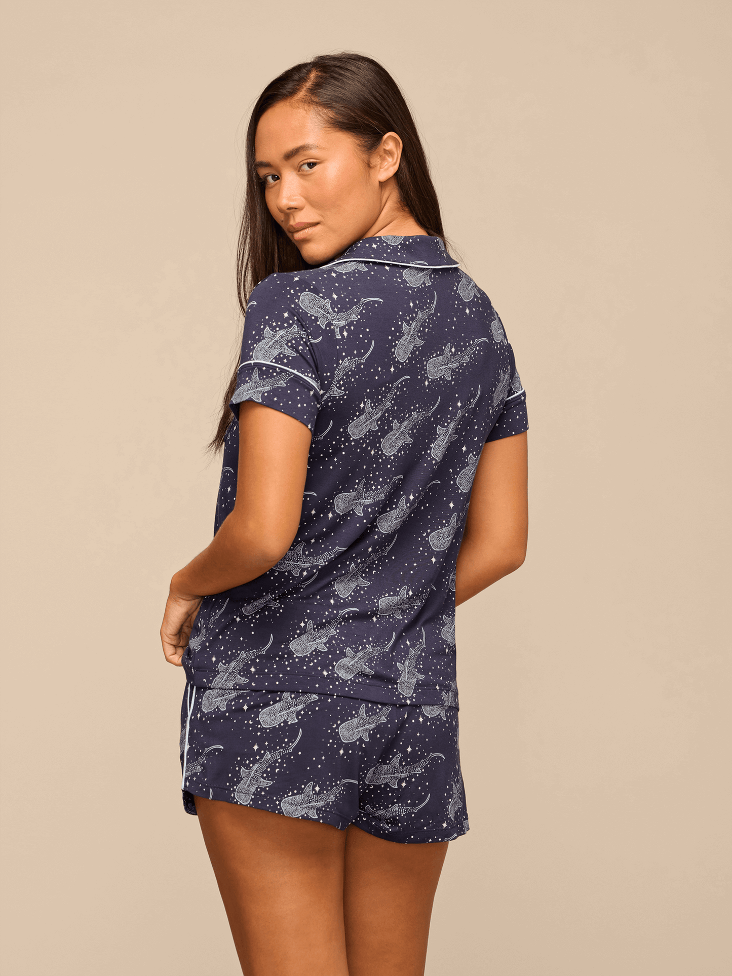 UltraModal™ Shortsleeve PJ Set - Women's | Starry Sharks