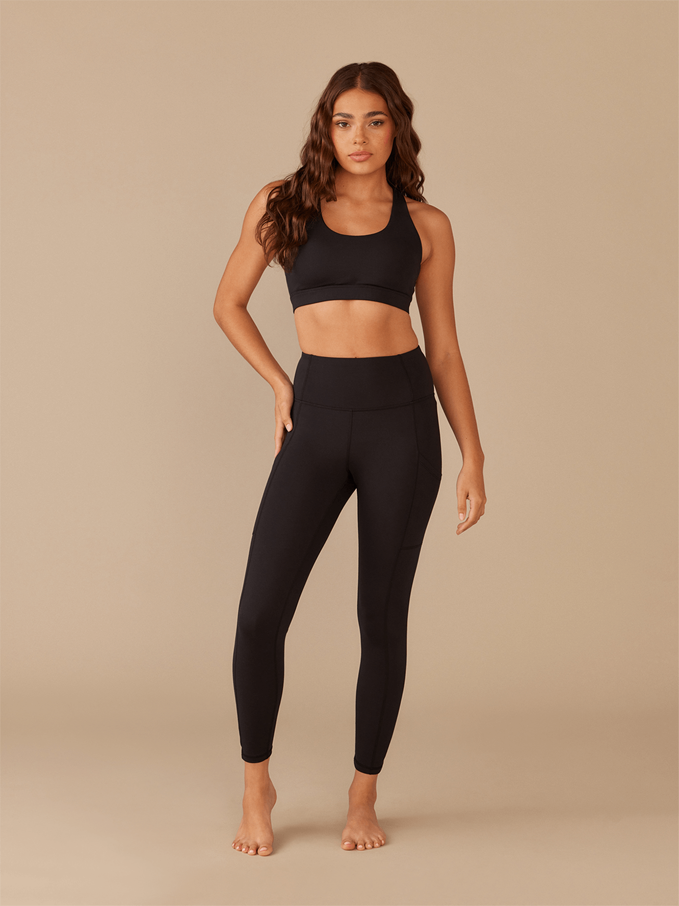 MoveMe Racerback Sports Bra | Black