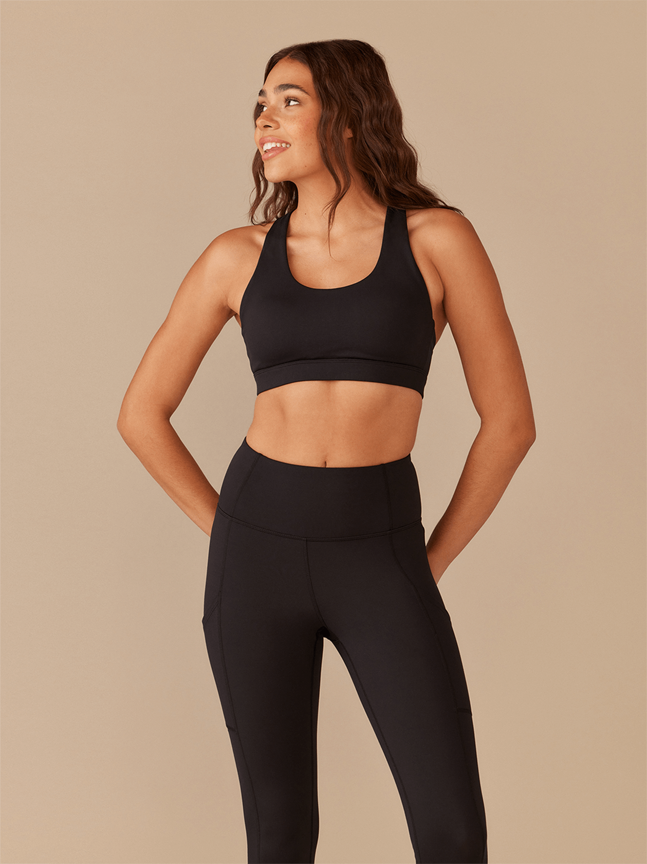 MoveMe Racerback Sports Bra | Black