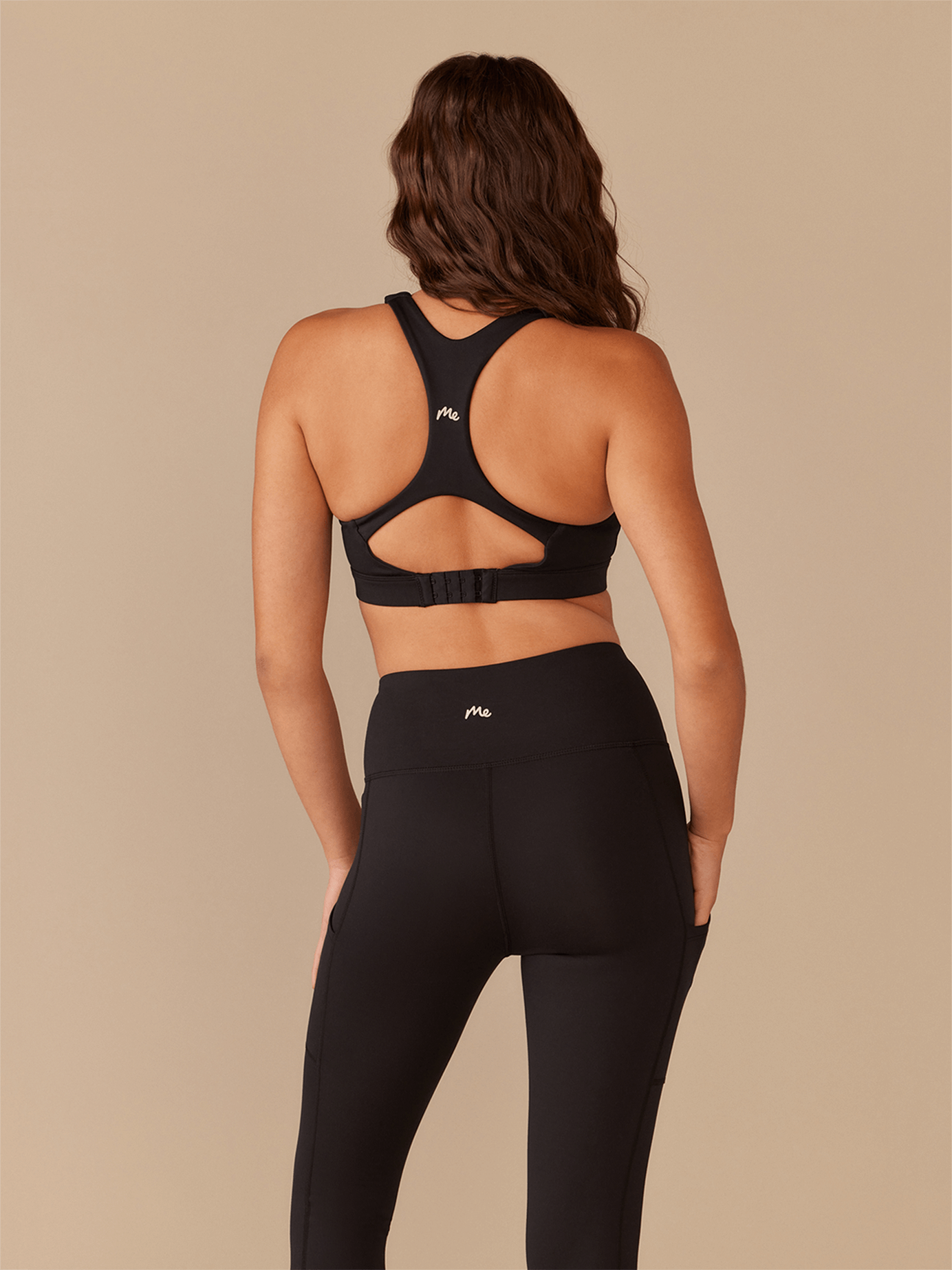 MoveMe Racerback Sports Bra | Black