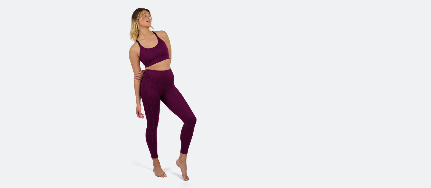 MoveMe Longline Sports Bra | Sangria