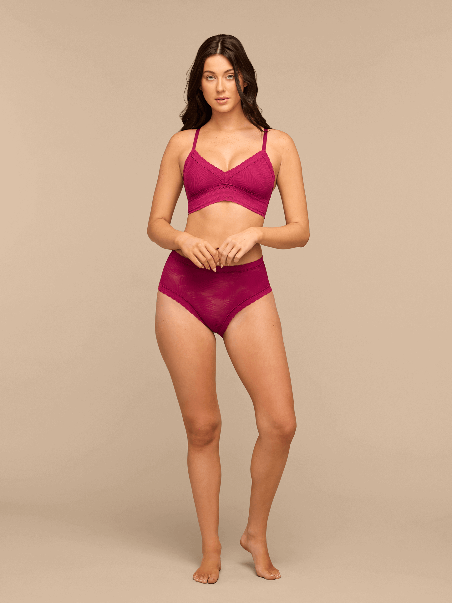 All Over Lace High-Waist Brief | Plum Feather