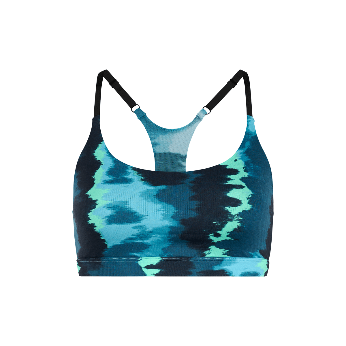 MoveMe Racerback Bralette | Teal Tie Dye