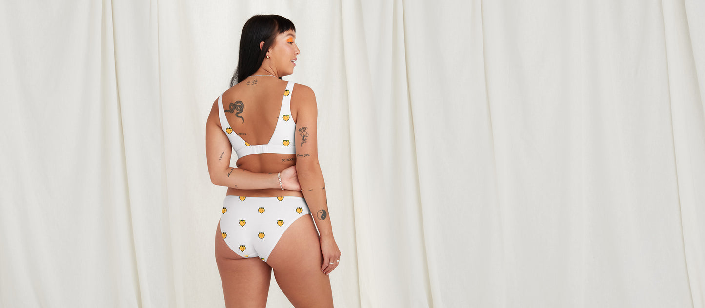 Stretch Cotton Bikini | Peaches