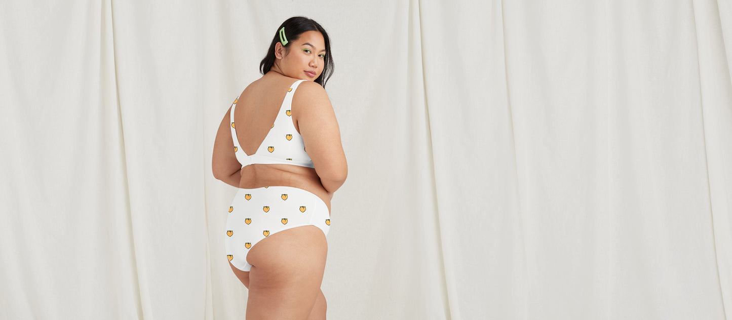 Stretch Cotton Hipster | Peaches