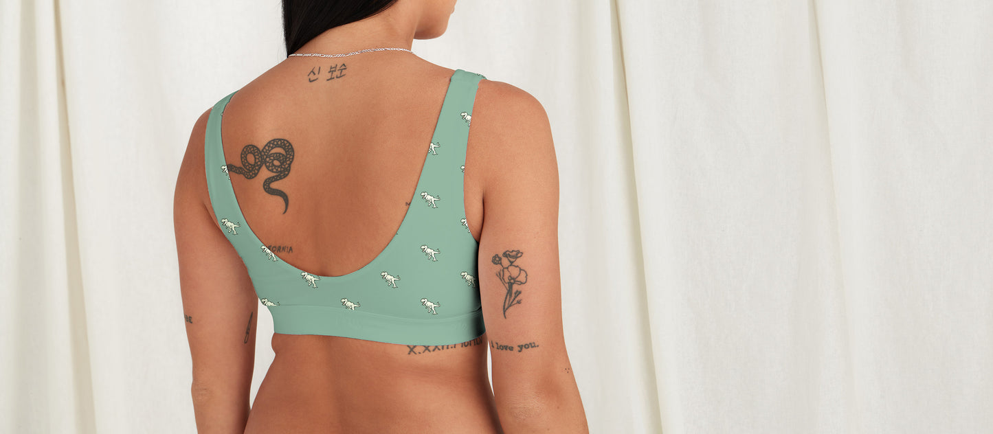 Stretch Cotton Scoop Bralette | T-Rex