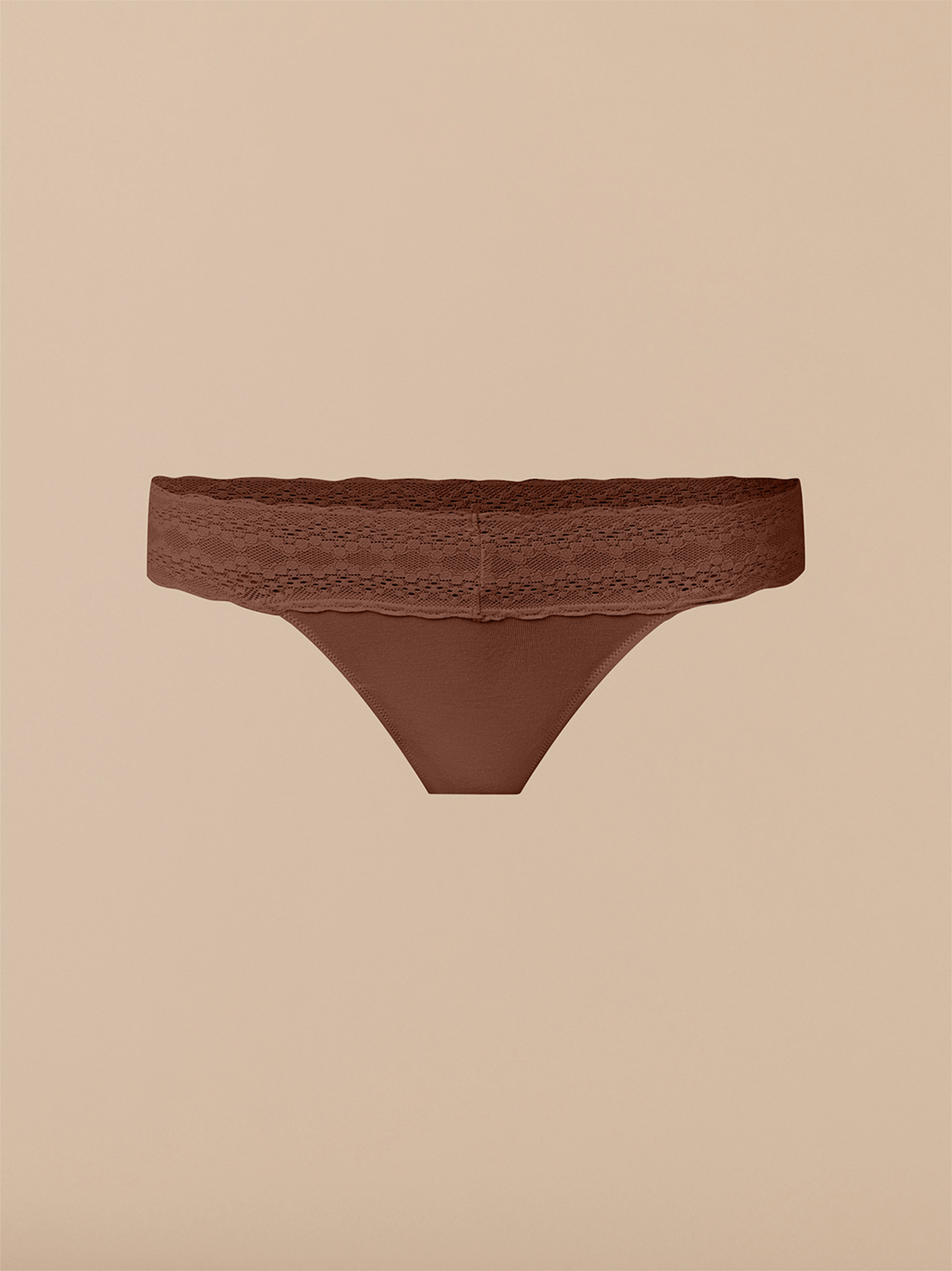 UltraModal™ Lace Low-Rise Thong | Walnut Shell