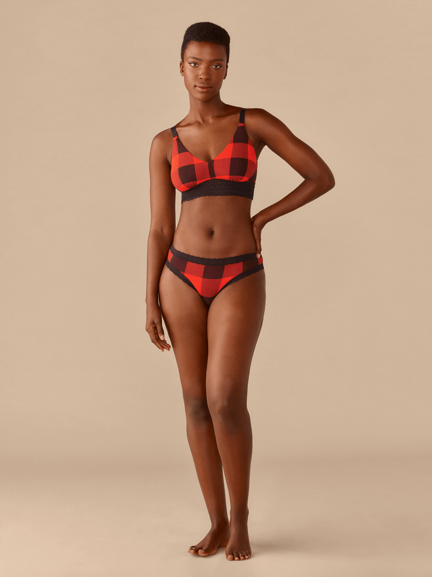 UltraModal™ Lace Tanga | Buffalo Plaid