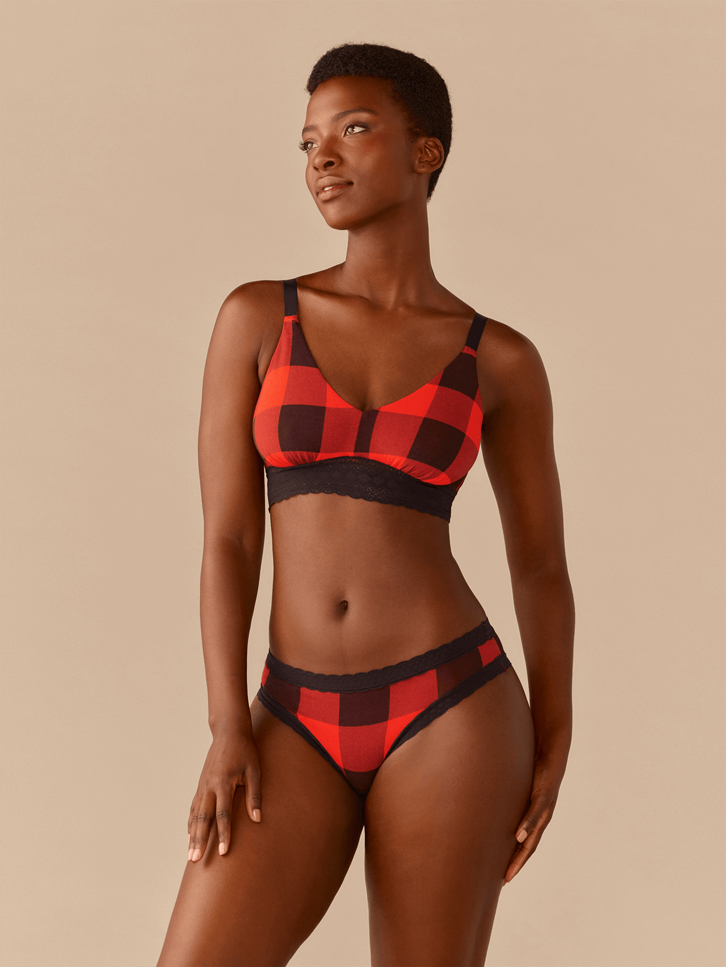 UltraModal™ Lace Tanga | Buffalo Plaid